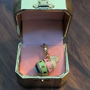Juicy Couture Pink and Green Egg Pendant Charm